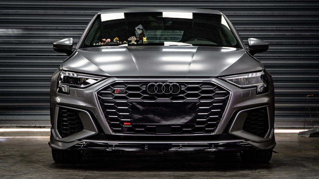 AERO CARBON - AUDI A3 / S3 8Y ABS PLASTIC GLOSS BLACK FRONT LIP