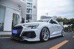 AERO CARBON - AUDI A3 / S3 8Y ABS PLASTIC GLOSS BLACK FRONT LIP