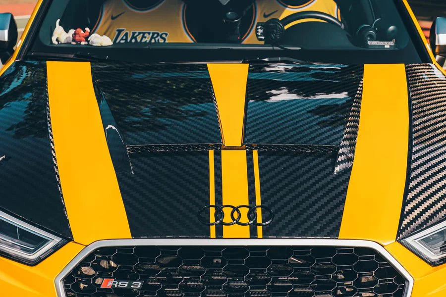 TAKD - AUDI A3 / S3 / RS3 8V  DRY CARBON FIBRE DOUBLE-SIDED HOOD BONNET