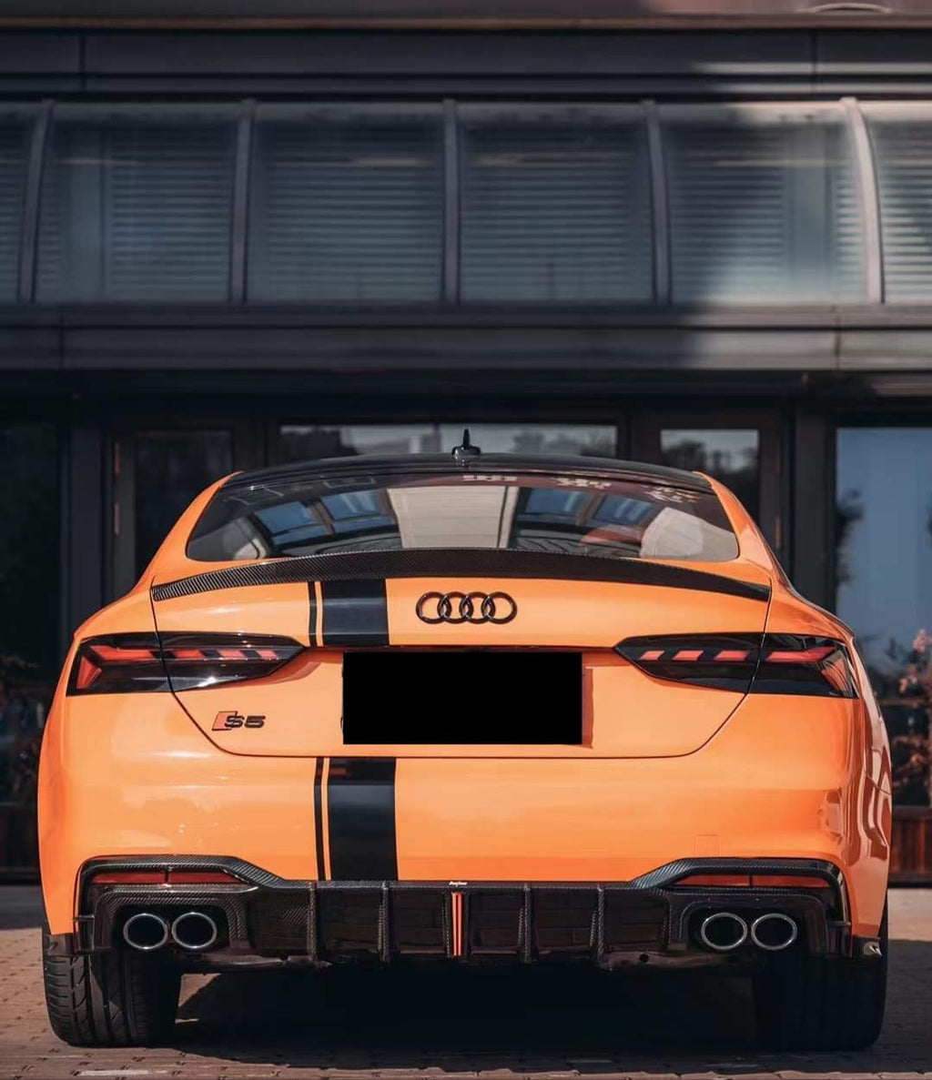 BCTXE - AUDI A5 / S5 B9.5 2020+ CARBON FIBRE LED REAR DIFFUSER
