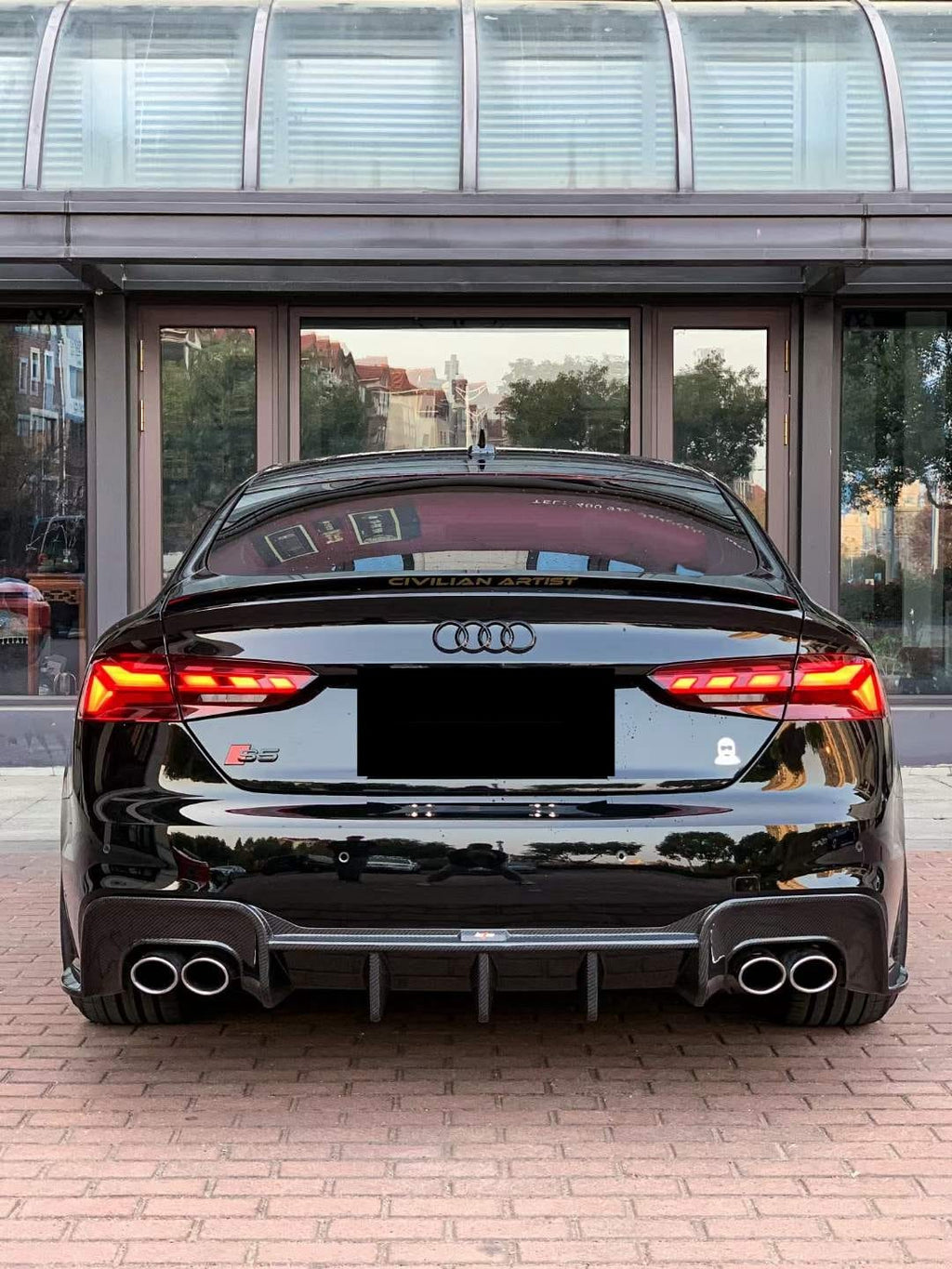AERO CARBON - AUDI A5 / S5 B9.5 2020+ CARBON REAR DIFFUSER BTX STYLE