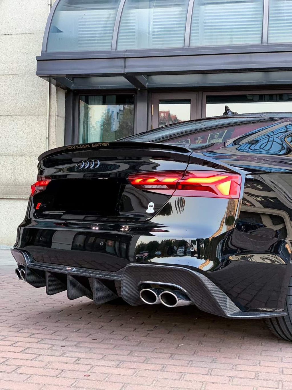 AERO CARBON - AUDI A5 / S5 B9.5 2020+ CARBON REAR DIFFUSER BTX STYLE