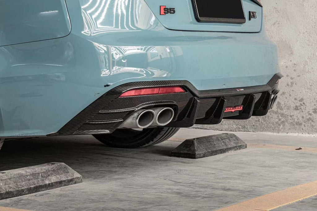 AERO CARBON - AUDI A5 / S5 B9.5 2020+ DRY CARBON REAR DIFFUSER TK STYLE