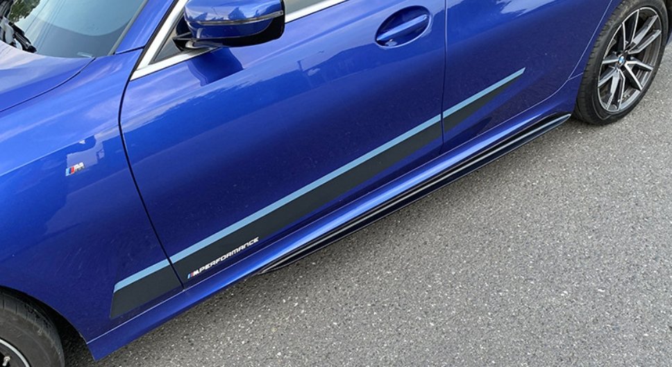 AERO CARBON - BMW 3 SERIES G20 GLOSS BLACK MP STYLE SIDE SKIRTS