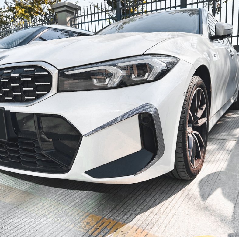 AERO CARBON - BMW 3 SERIES G20 LCI 2023+ FRONT BUMPER CANARDS ABS PLASTIC
