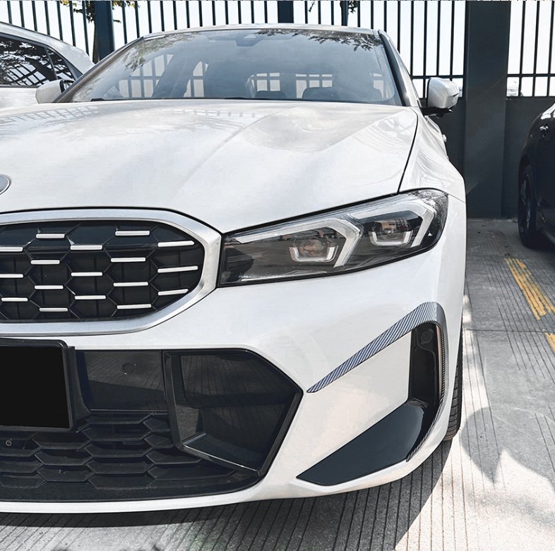 AERO CARBON - BMW 3 SERIES G20 LCI 2023+ FRONT BUMPER CANARDS ABS PLASTIC
