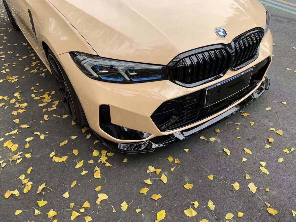 AERO CARBON - BMW 3 SERIES G20 LCI 2023+ GLOSS BLACK FRONT LIP 3D STYLE