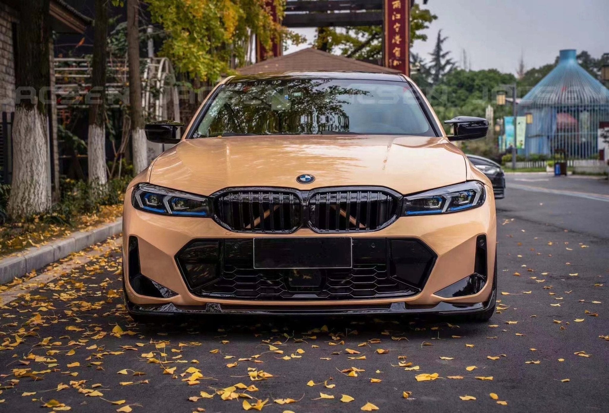 AERO CARBON - BMW 3 SERIES G20 LCI 2023+ GLOSS BLACK FRONT LIP 3D STYLE