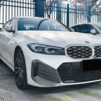 AERO CARBON - BMW 3 SERIES G20 LCI 2023+ GLOSSY BLACK FRONT BUMPER CANARDS