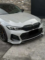 AERO CARBON - BMW 3 SERIES G20 LCI 2023+ GLOSSY BLACK FRONT BUMPER CANARDS