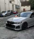 AERO CARBON - BMW 3 SERIES G20 LCI 2023+ GLOSSY BLACK FRONT BUMPER CANARDS
