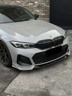 AERO CARBON - BMW 3 SERIES G20 LCI 2023+ GLOSSY BLACK FRONT LIP AK STYLE