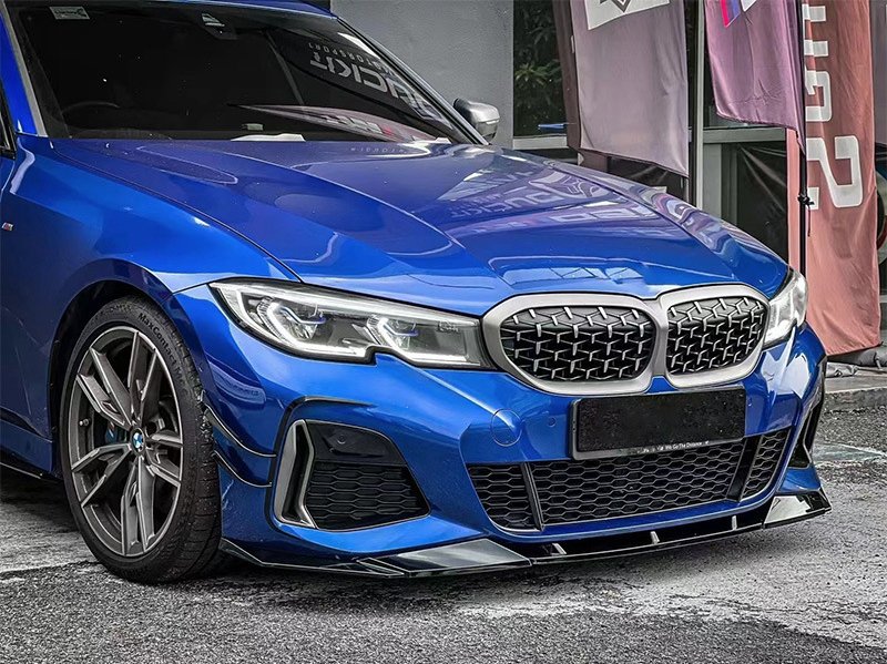 AERO CARBON - BMW 3 SERIES G20 PRE-LCI 2019-22 GLOSS BLACK FRONT LIP