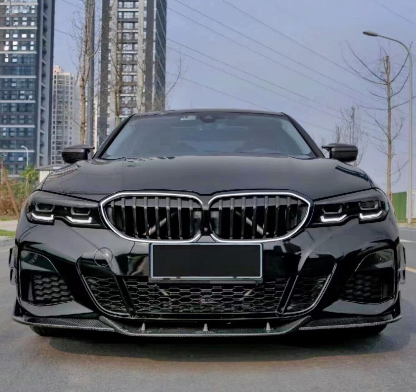 AERO CARBON - BMW 3 SERIES G20 PRE-LCI 2019 -22 LED GLOSS BLACK GRILLE GRILL