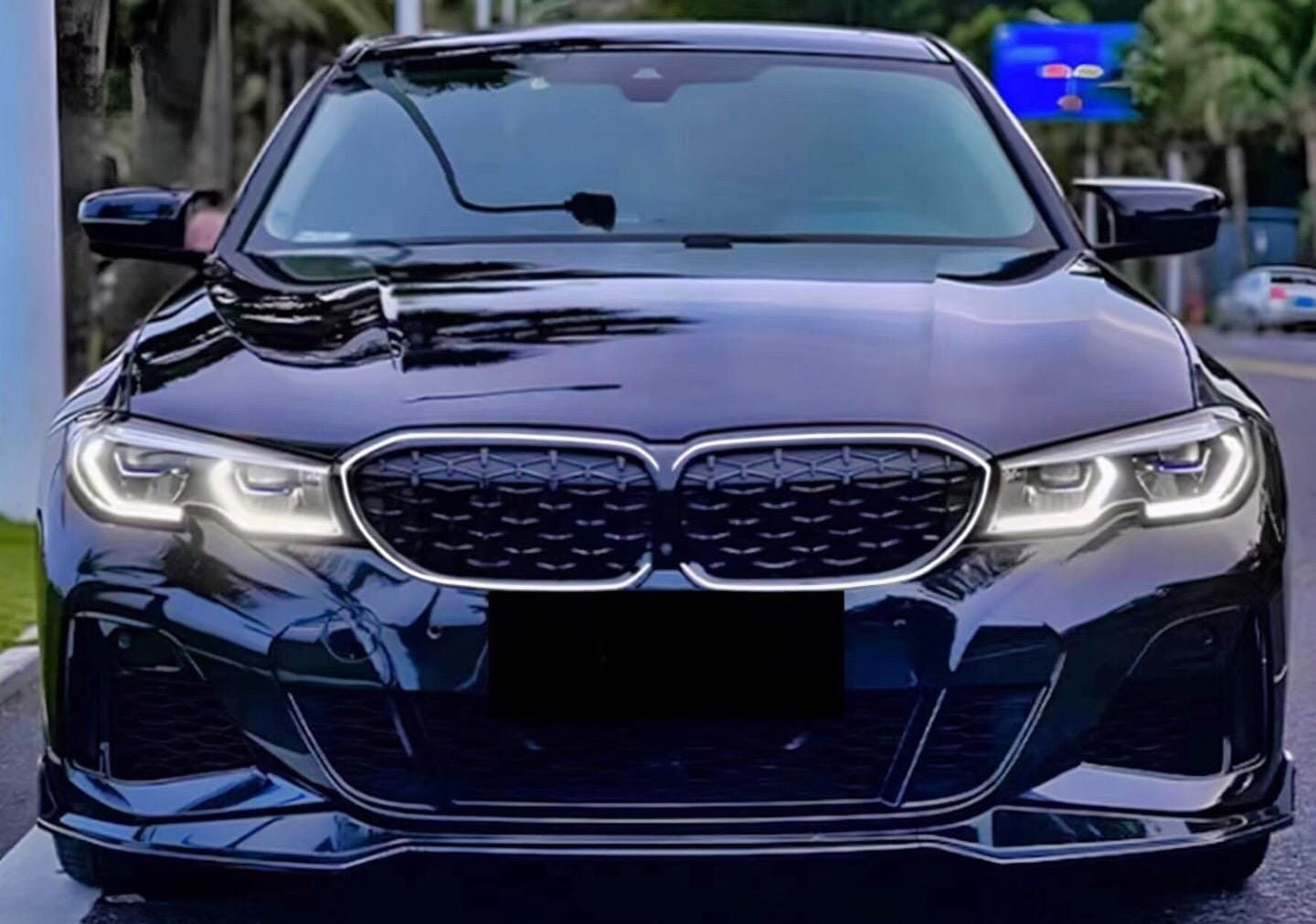 AERO CARBON - BMW 3 SERIES G20 PRE-LCI 2019 -22 LED GLOSS BLACK GRILLE GRILL
