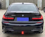 AERO CARBON - BMW 3 SERIES G20 (PRE-LCI) GLOSS BLACK LED LIGHT REAR DIFFUSER