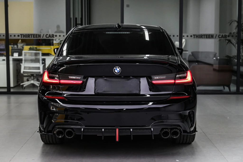 VTEN - BMW 3 SERIES G20 PRE-LCI GLOSS BLACK SLIM LED REAR DIFFUSER