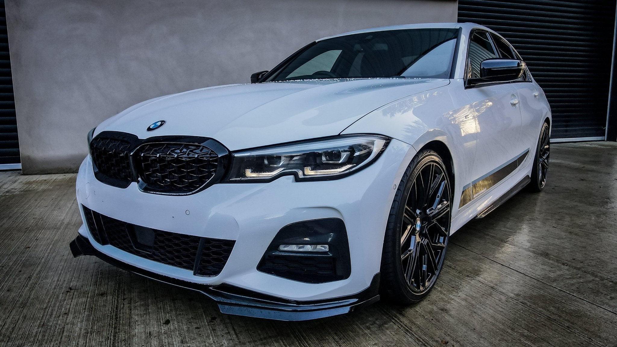 AERO CARBON - BMW 3 SERIES G20 PRE-LCI MP STYLE FRONT LIP ABS PLASTIC GLOSS BLACK