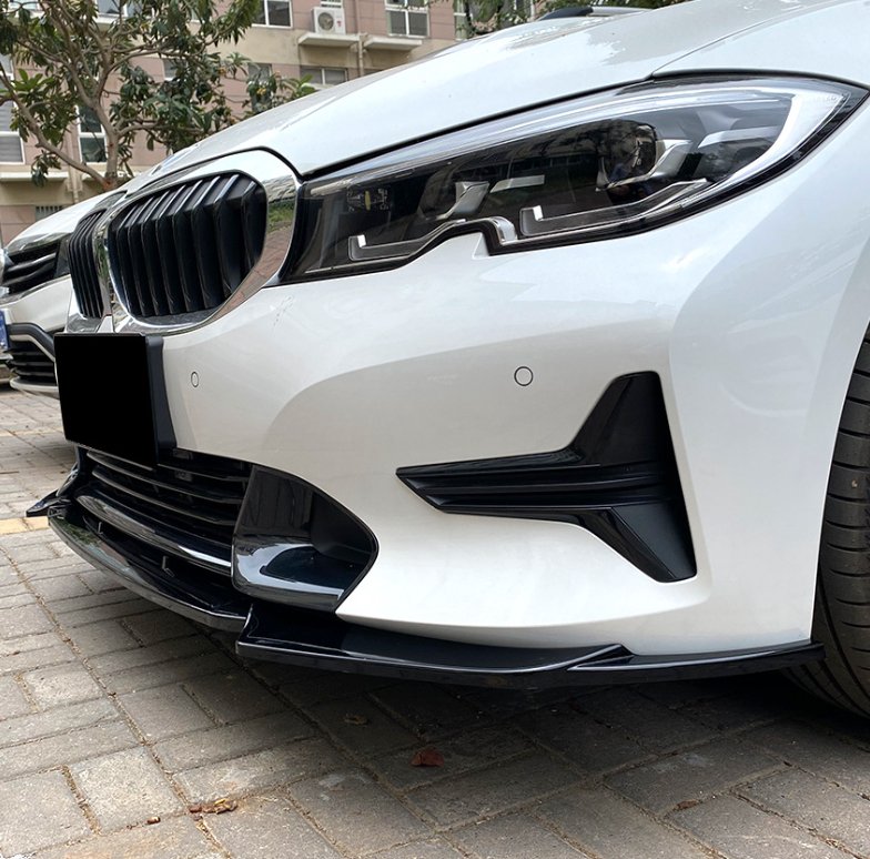 AERO CARBON - BMW 3 SERIES G20 SPORT (PRE LCI) ABS PLASTIC GLOSS BLACK FRONT LIP