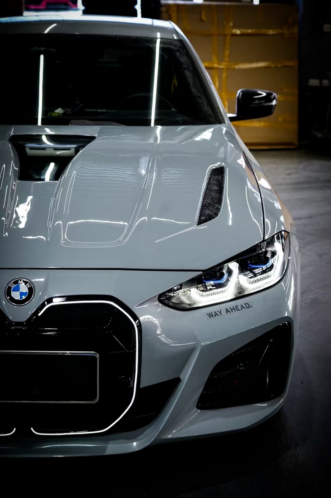 AERO CARBON - BMW 4 SERIES G22 / G22 LCI GLOSS BLACK CSL LED GRILL