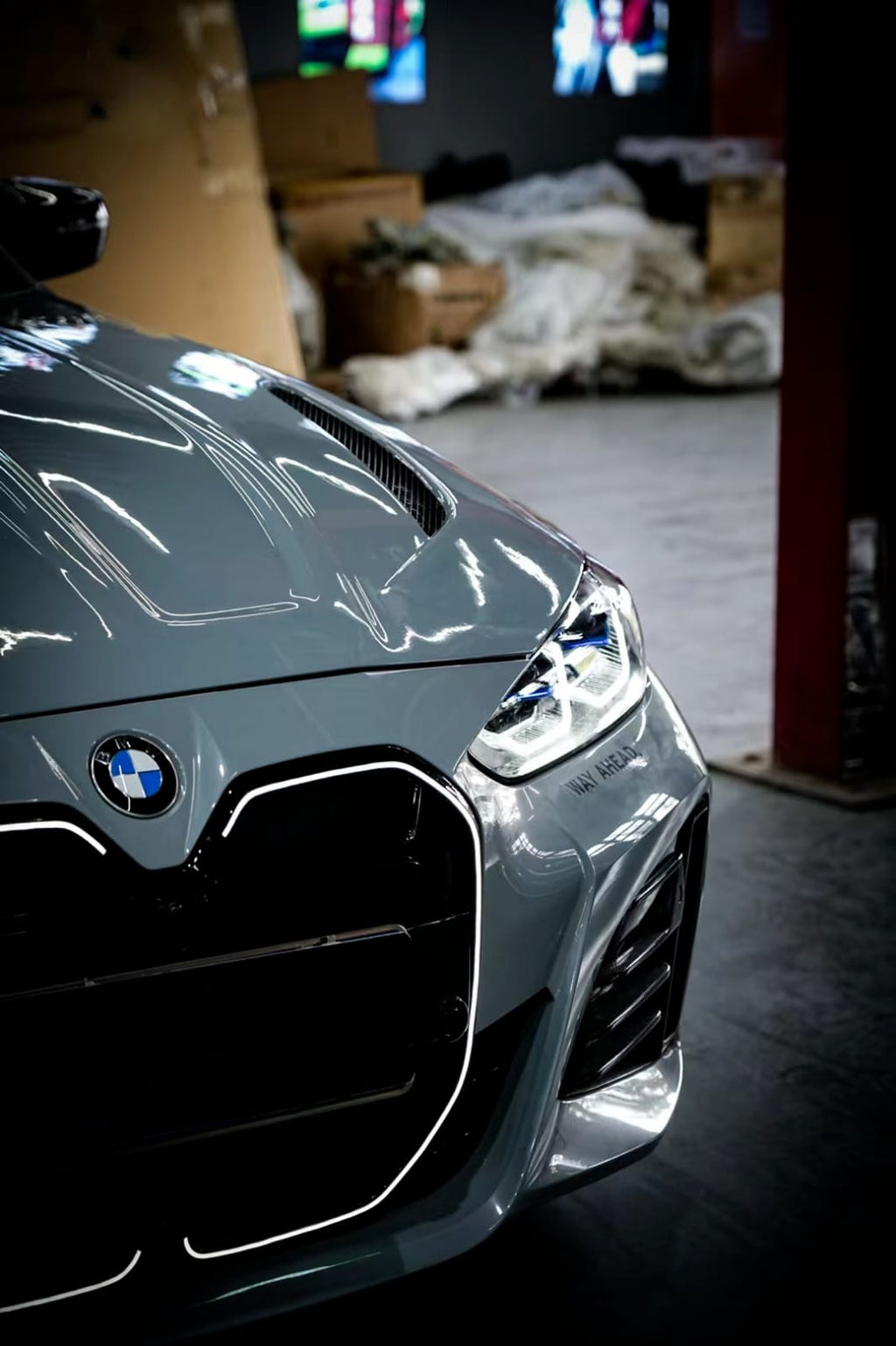 AERO CARBON - BMW 4 SERIES G22 / G22 LCI GLOSS BLACK CSL LED GRILL