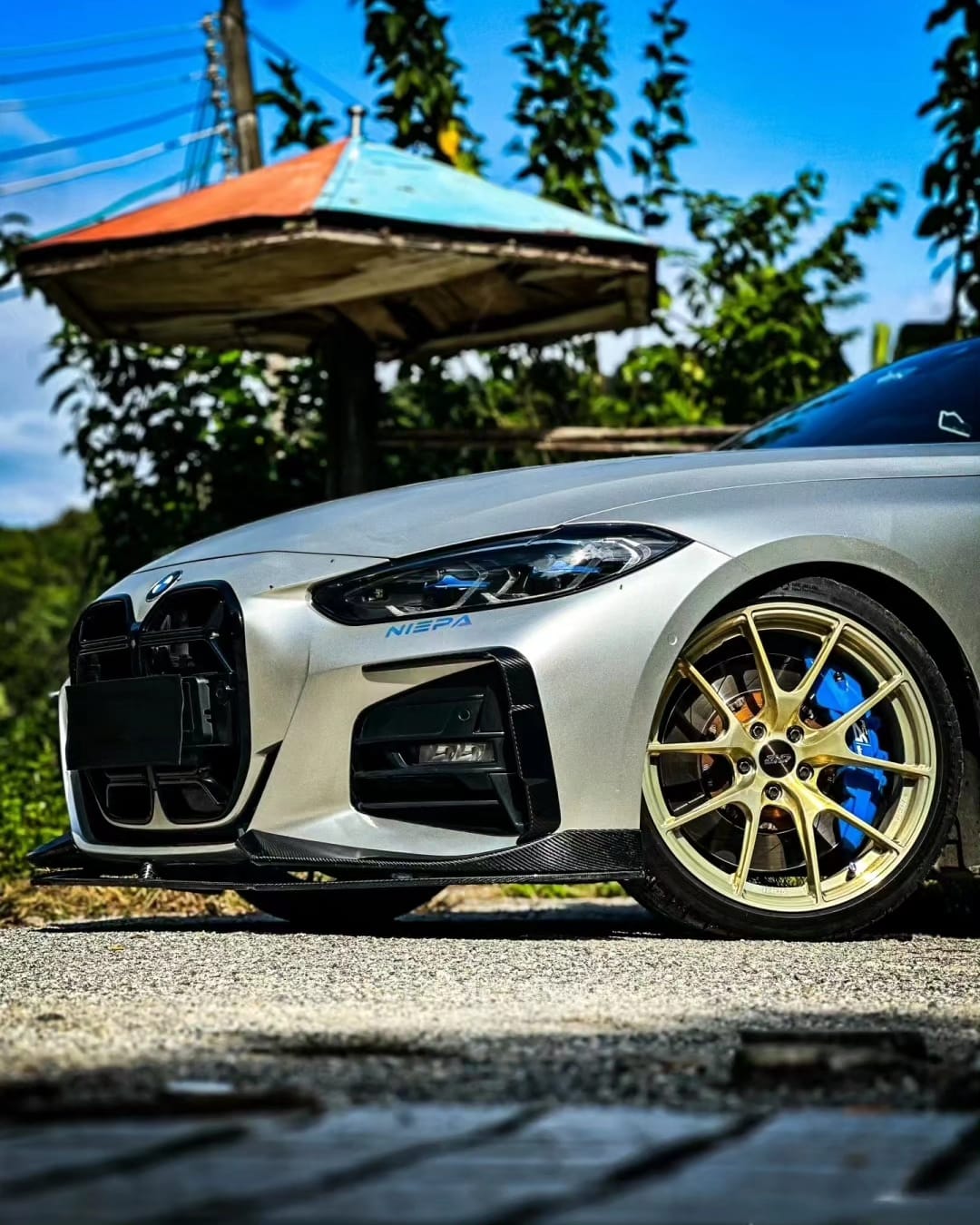 AERO CARBON - BMW 4 SERIES G22 / G23 CARBON FIBRE FRONT LIP AC STYLE