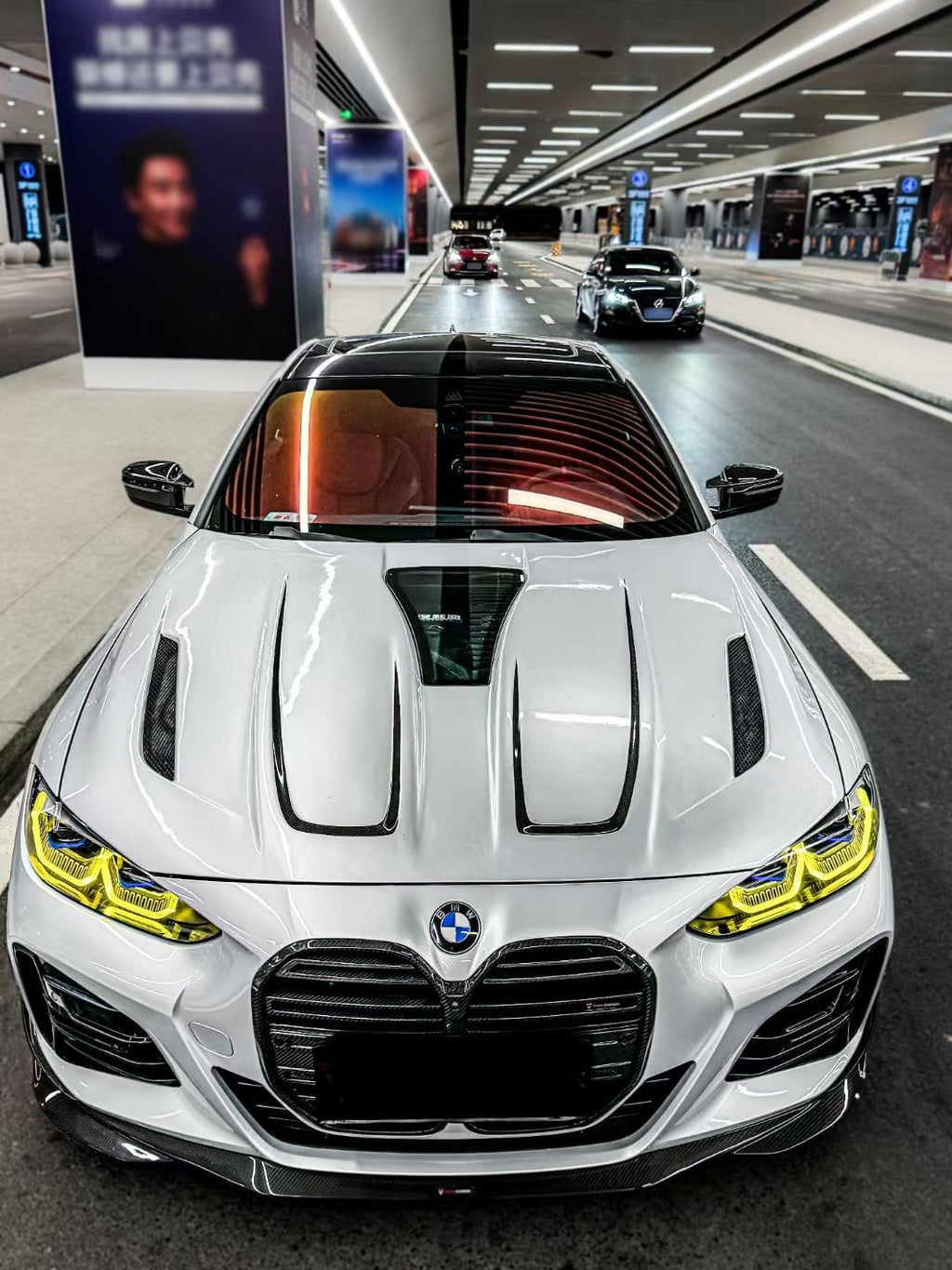 AERO CARBON - BMW 4 SERIES G22 G26 CARBON FIBRE BONNET HOOD IMP GLASS STYLE