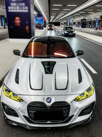 AERO CARBON - BMW 4 SERIES G22 G26 CARBON FIBRE BONNET HOOD IMP GLASS STYLE