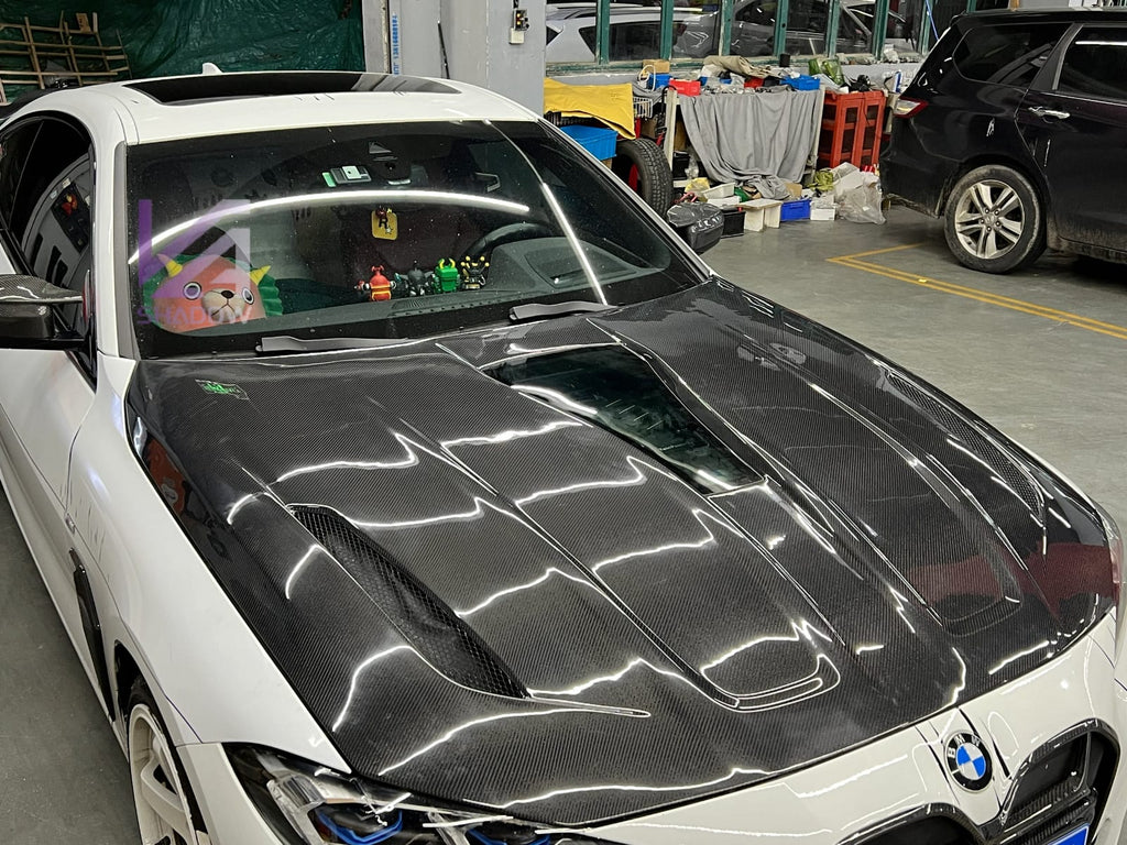 AERO CARBON - BMW 4 SERIES G22 G26 CARBON FIBRE BONNET HOOD IMP GLASS STYLE