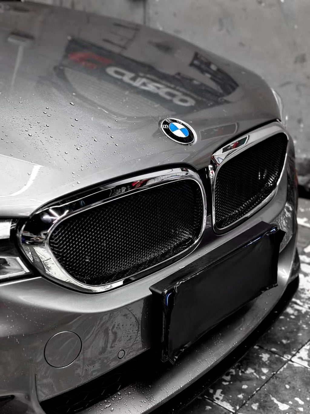 AERO CARBON - BMW 5 SERIES G30 ABS GLOSS BLACK MESH GRILLE