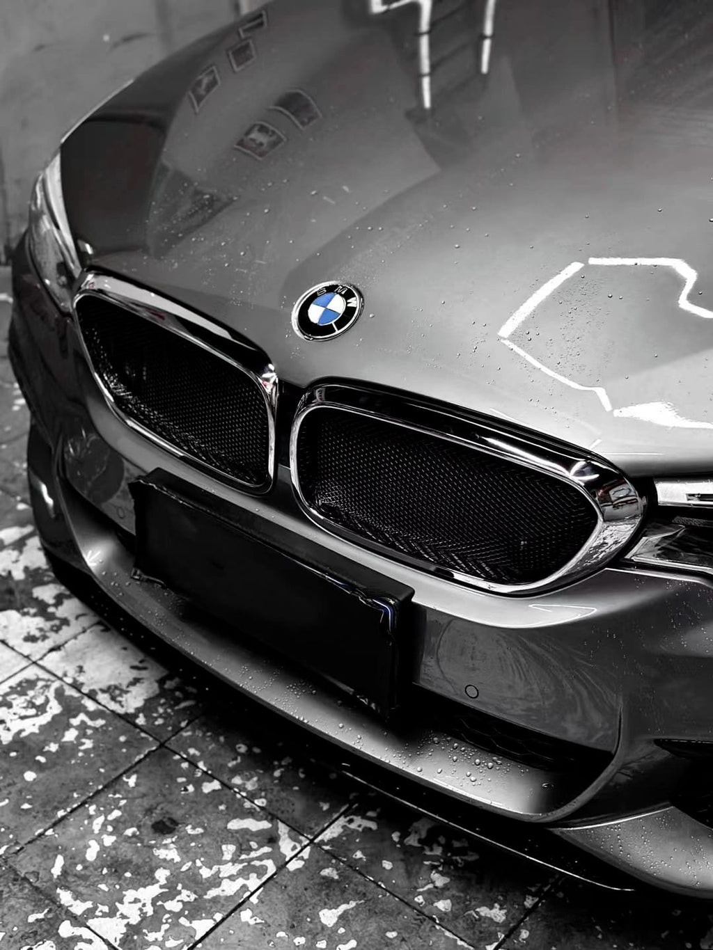 AERO CARBON - BMW 5 SERIES G30 ABS GLOSS BLACK MESH GRILLE