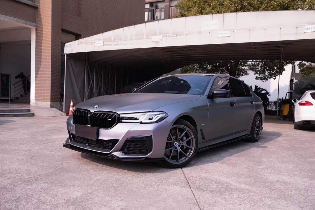 AERO CARBON - BMW 5 SERIES G30 LCI ABS GLOSS BLACK FRONT LIP