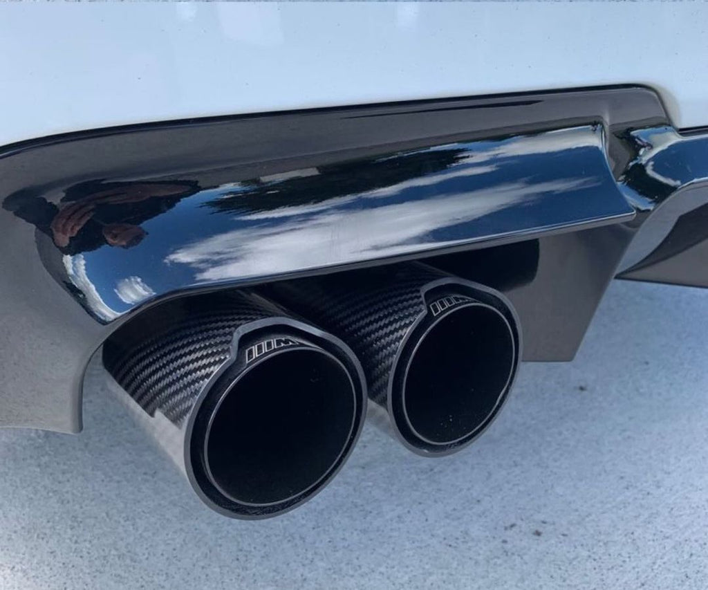 AERO CARBON -  BMW BLACK M PERFORMANCE STYLE CARBON FIBRE DUAL EXHAUST TIPS