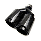 AERO CARBON -  BMW BLACK M PERFORMANCE STYLE CARBON FIBRE DUAL EXHAUST TIPS