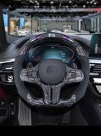 AERO CARBON - BMW G SERIES LED FORGED CARBON STEERING WHEEL W/HEATED OPTION