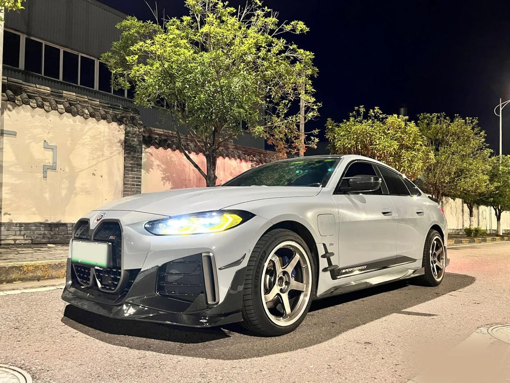 AERO CARBON - BMW i4 G26 CARBON FIBRE FRONT GRILL ADD ON