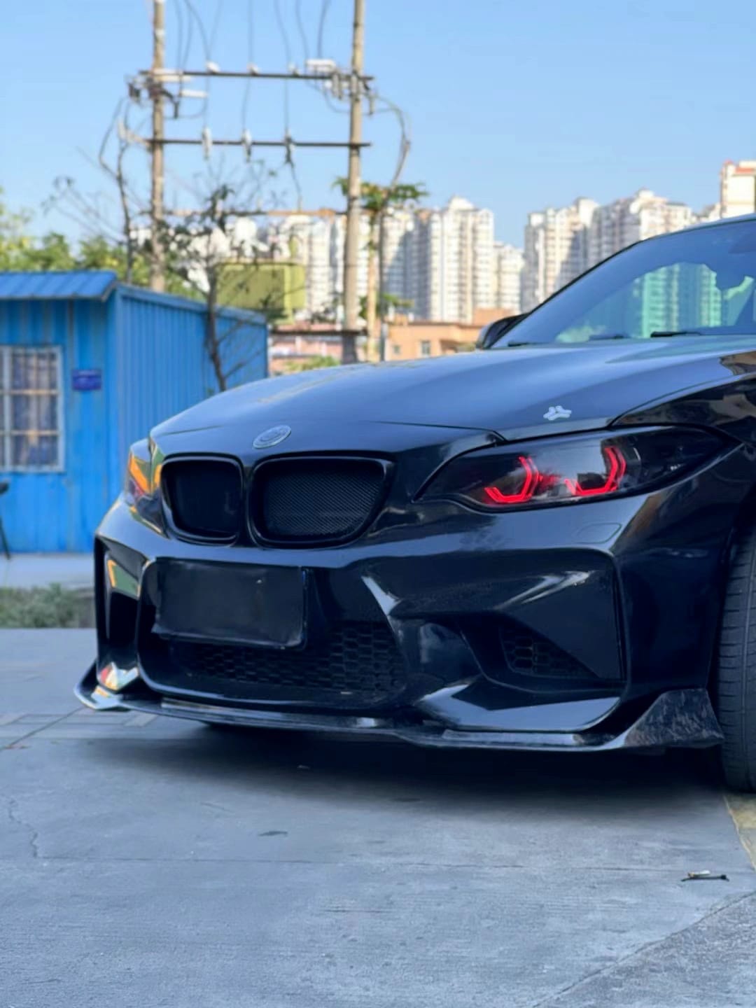 AERO CARBON - BMW M2 F87 ABS GLOSS BLACK MESH GRILLE