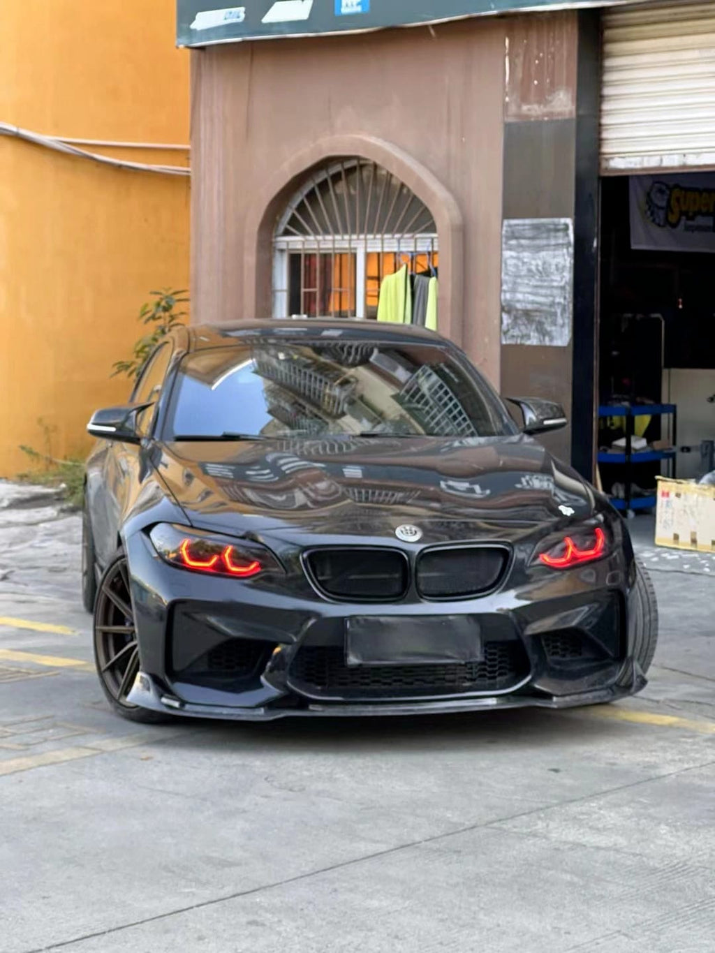 AERO CARBON - BMW M2 F87 ABS GLOSS BLACK MESH GRILLE