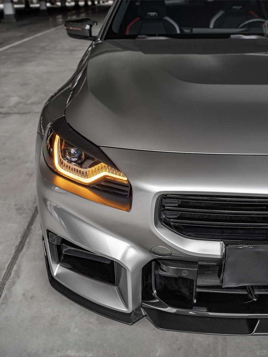 AERO CARBON - BMW M2 G87 CARBON FIBER HEADLIGHT EYE BROW TRIMS