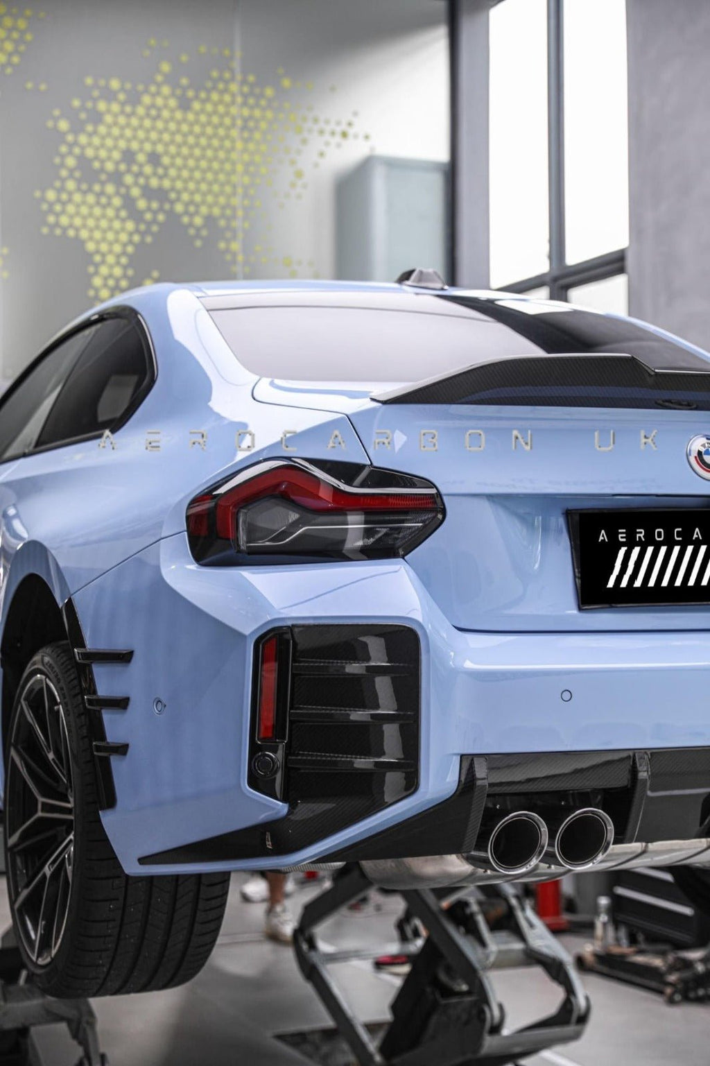 AERO CARBON - BMW M2 G87 DRY CARBON FIBRE REAR BUMPER ATTACHMENTS MP STYLE