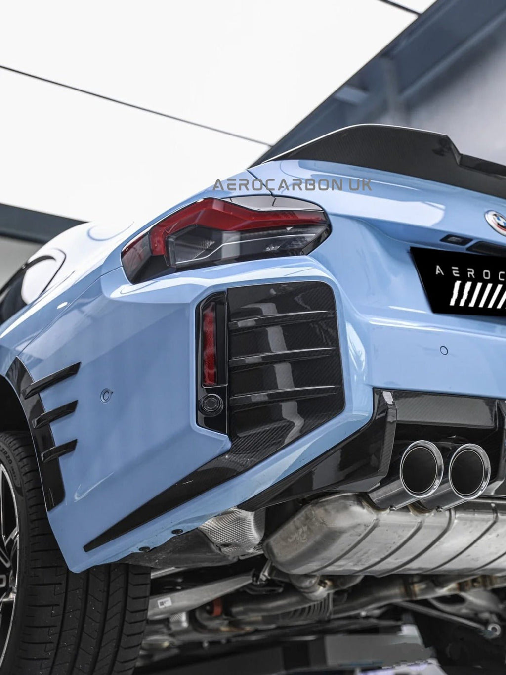 AERO CARBON - BMW M2 G87 DRY CARBON FIBRE REAR BUMPER ATTACHMENTS MP STYLE