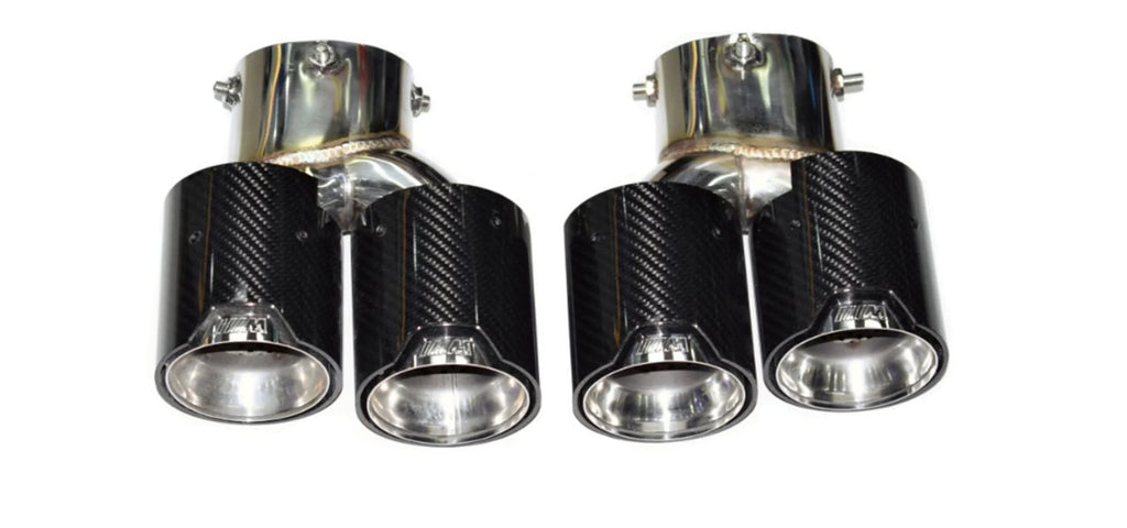 AERO CARBON - BMW M240 / M340 / M440 MP STYLE CARBON FIBRE DUAL EXHAUST TIPS