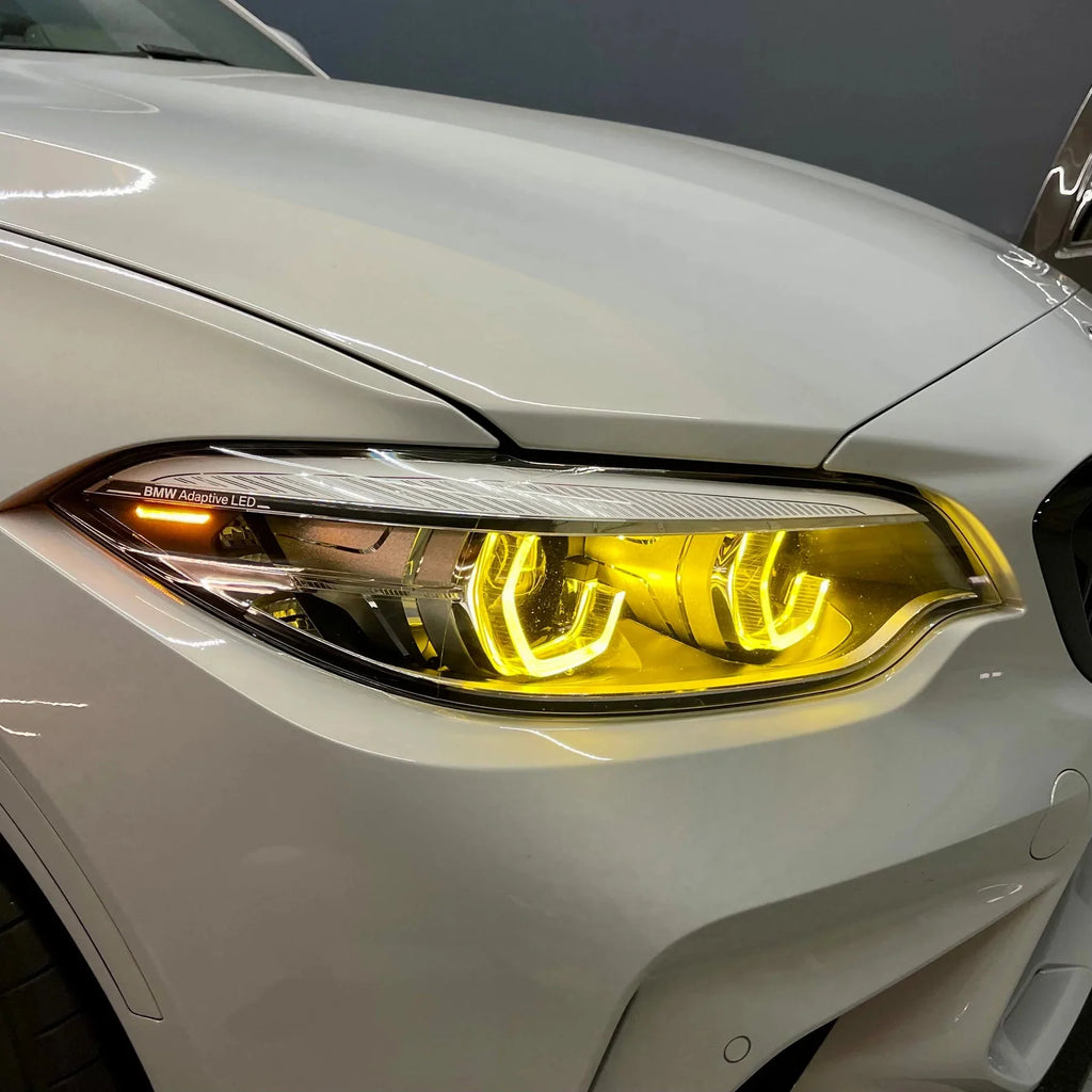 AERO CARBON- BMW M2C F87 / 2 Series F22  CSL YELLOW HEADLIGHT DRL UPGRADE (2018 - 2021 LCI LED ONLY)