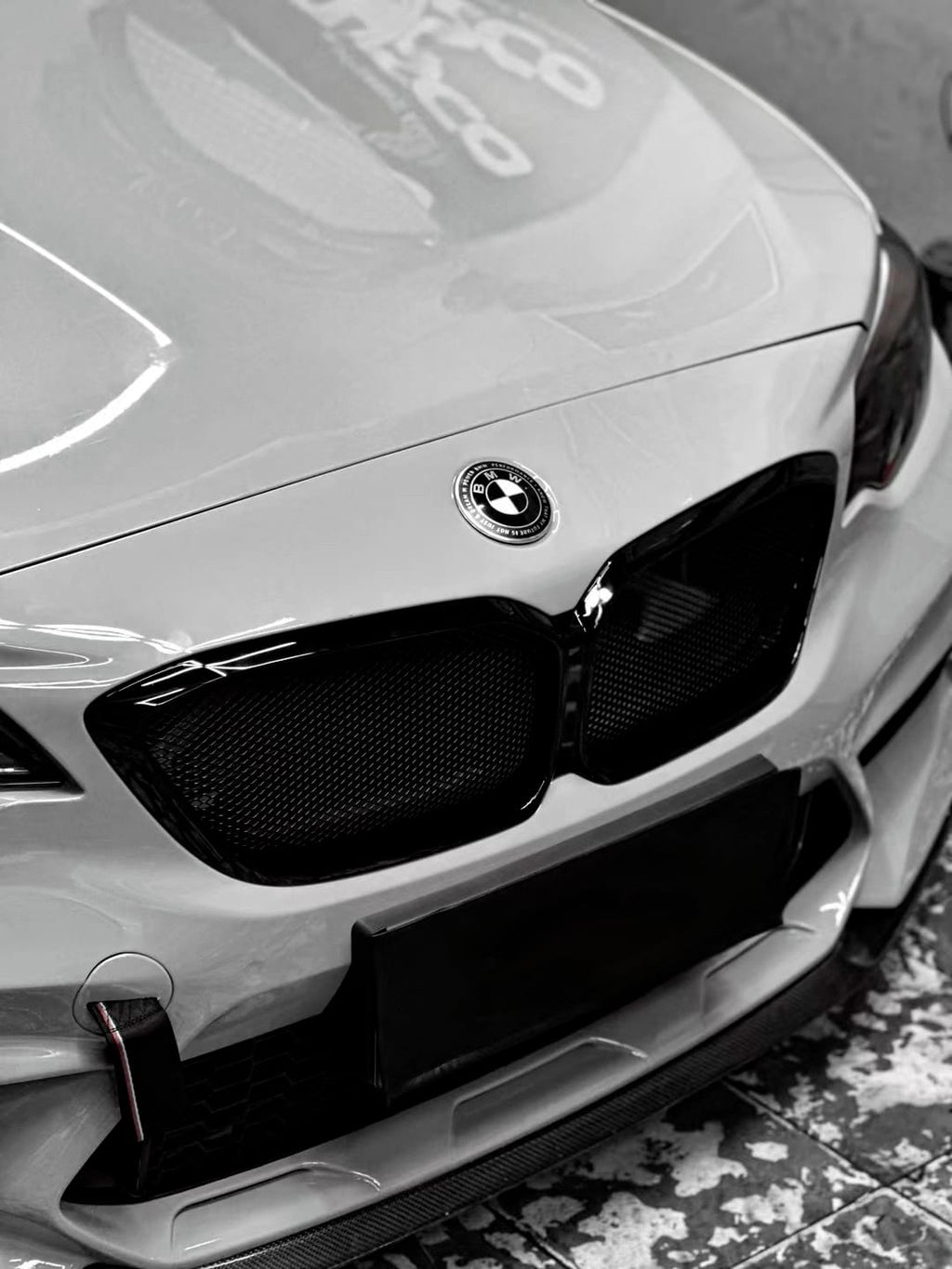 AERO CARBON - BMW M2C F87 ABS GLOSS BLACK MESH GRILLE
