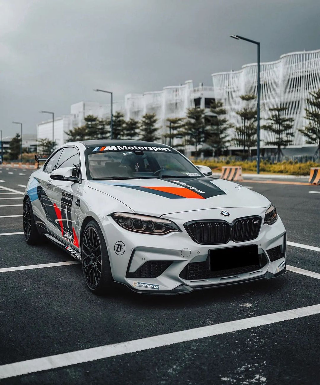 AERO CARBON - BMW M2C F87 DRY CARBON FIBRE FRONT LIP CS STYLE