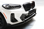 AERO CARBON - BMW X3 G01 / X4 G02 LCI GLOSSY BLACK FRONT LIP MP STYLE