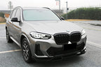 AERO CARBON - BMW X3 G01 / X4 G02 LCI GLOSSY BLACK FRONT LIP V STYLE