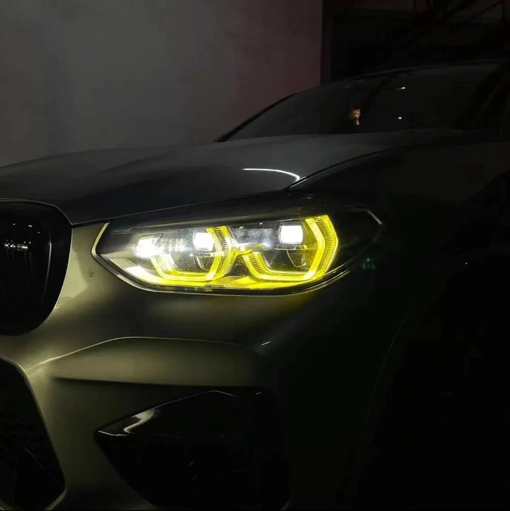 AERO CARBON - BMW X3M F97 / X4M F98 CSL YELLOW HEADLIGHT DRL MODULE (2019 - 2022+ LED ONLY) )