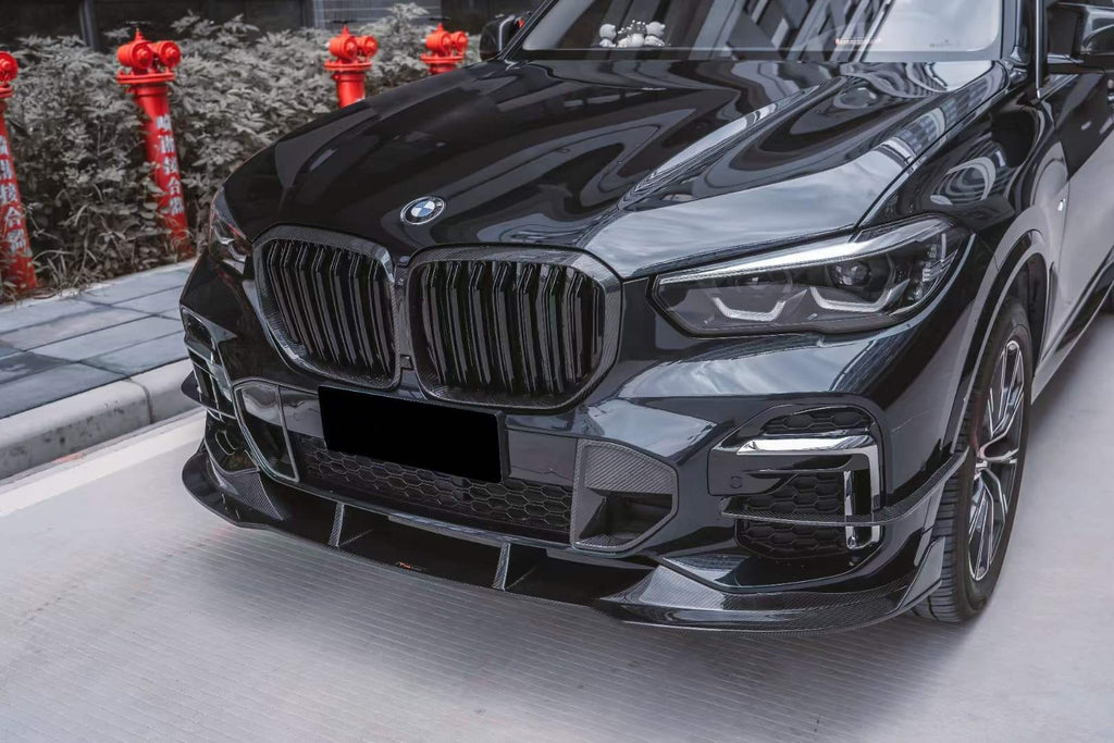 AERO CARBON - BMW X5 G05 DRY CARBON FIBRE FRONT LIP TK STYLE