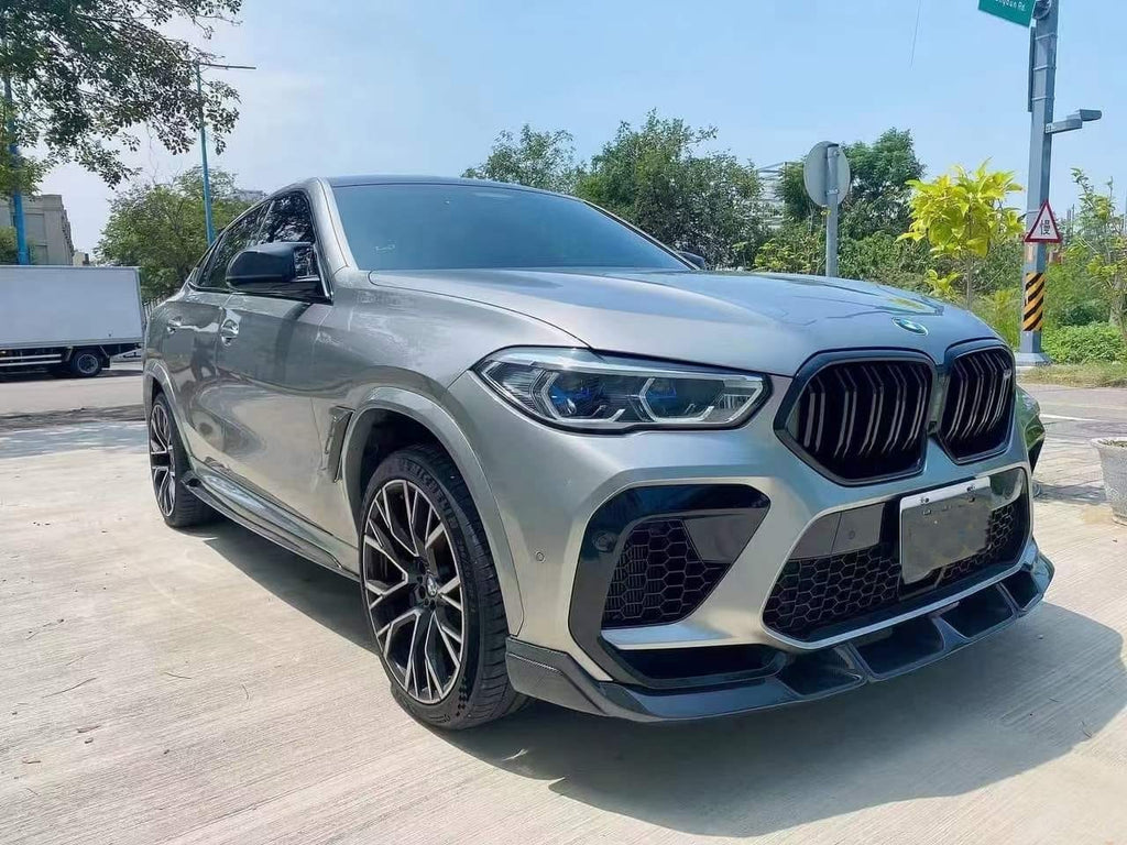 AERO CARBON - BMW X6M F96 CARBON FIBRE FRONT LIP LT STYLE